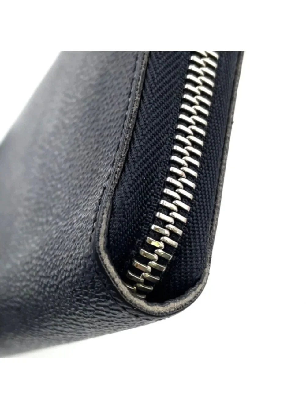 Louis Vuitton Zippy Organizer Damier Graphite Leather Black Zip Around Wallet